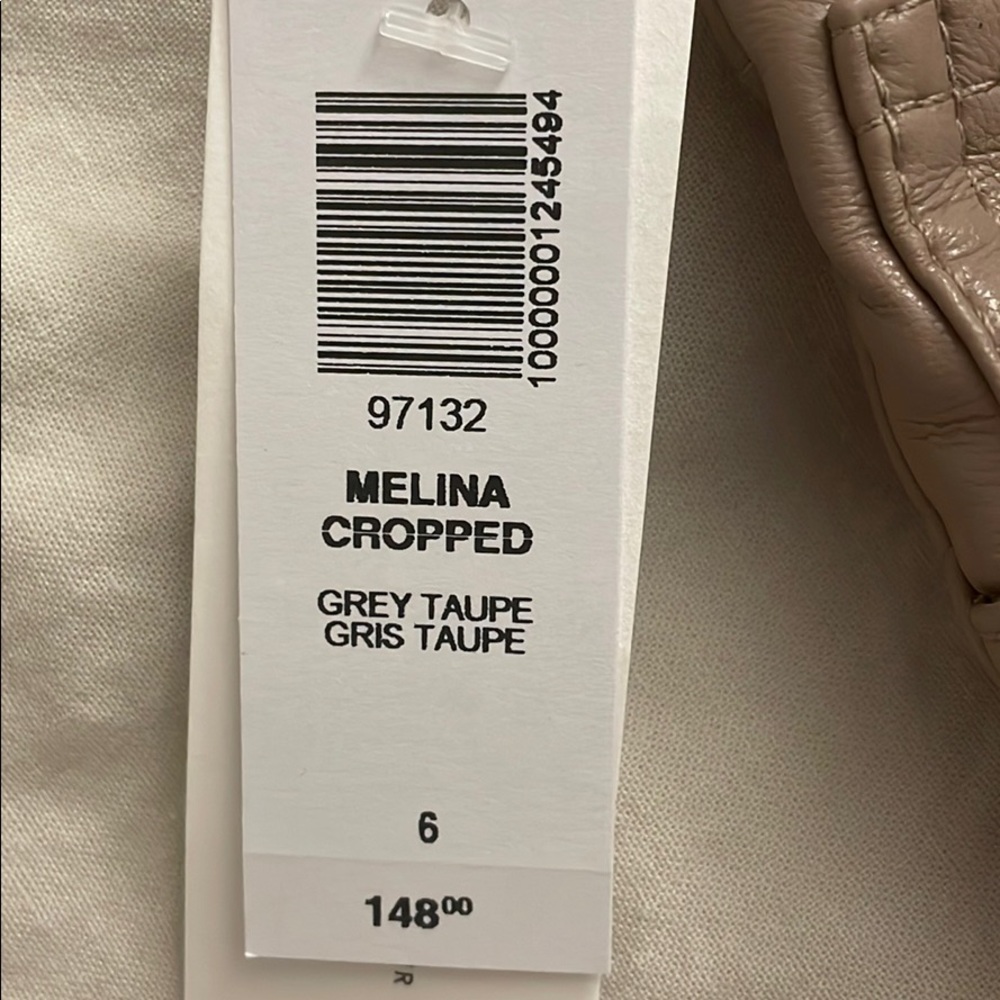 NWT Aritzia- Wilfred Melina Leather Cropped Pants - Picture 8 of 8